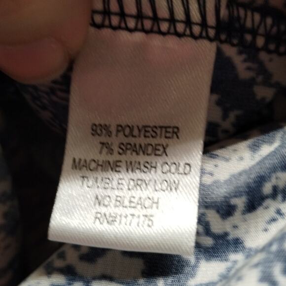 Saint Tropez West Size 1X Blue & White Nautical Diamond Drawstring Waist Dress - Picture 6 of 6